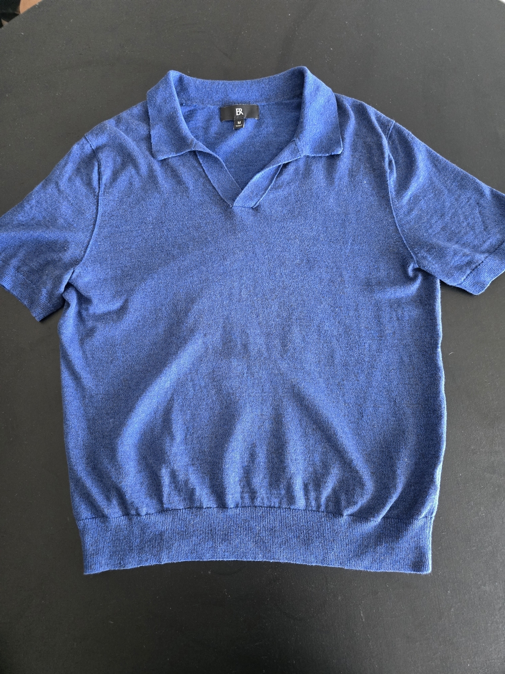 Banana Republic Men's Blue Linen Cotton Knit Sweater Polo M